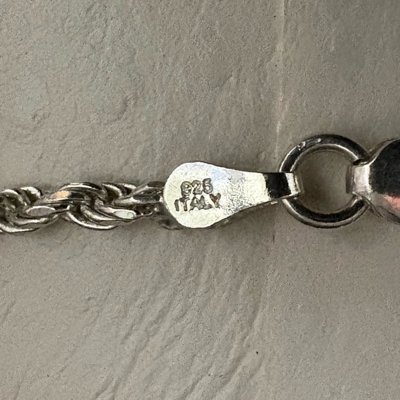 Sterling Silver Rope Chain Necklace. - Picture 5 of 9
